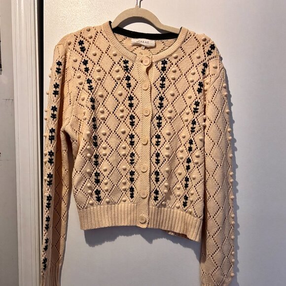 **INCREDIBLE FIND** THE GREAT | Embroidered Cornflower Cardigan | Size 2 - Picture 5 of 7